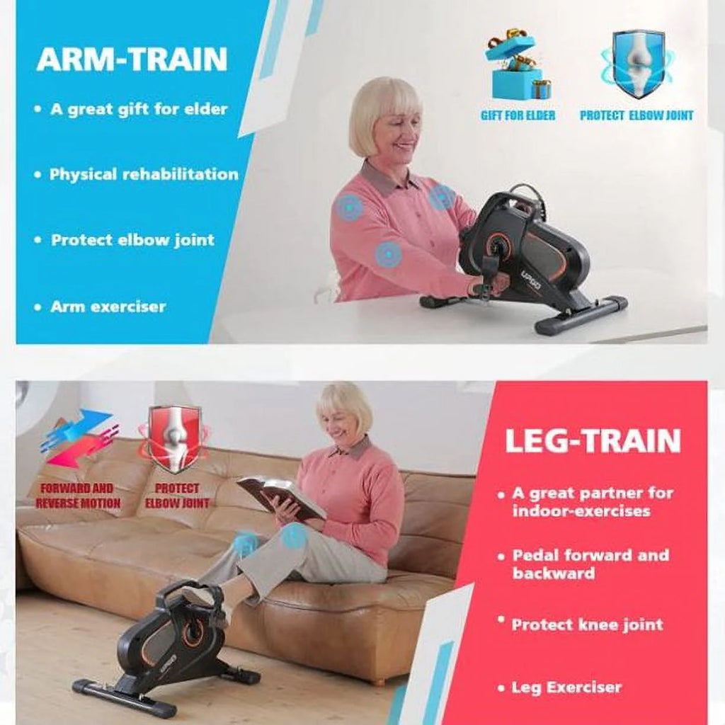 Under Desk Mini Exercise Bike Portable Magnetic Pedal Exerciser S92867