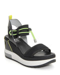Black Wedge Sandals F60067