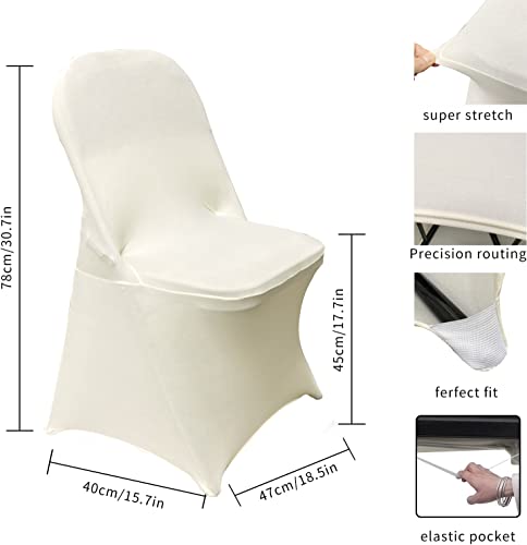100 PCS Black Stretch Spandex Folding Chair Covers G35116