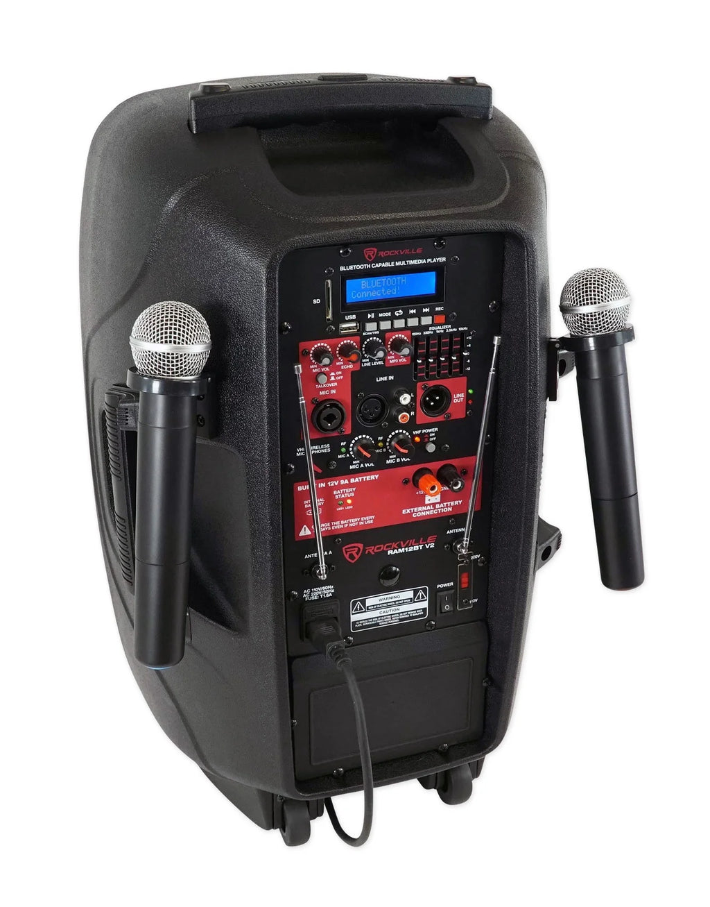 12" Rechargeable Powered 600W DJ PA Speaker with Bluetooth H9551
