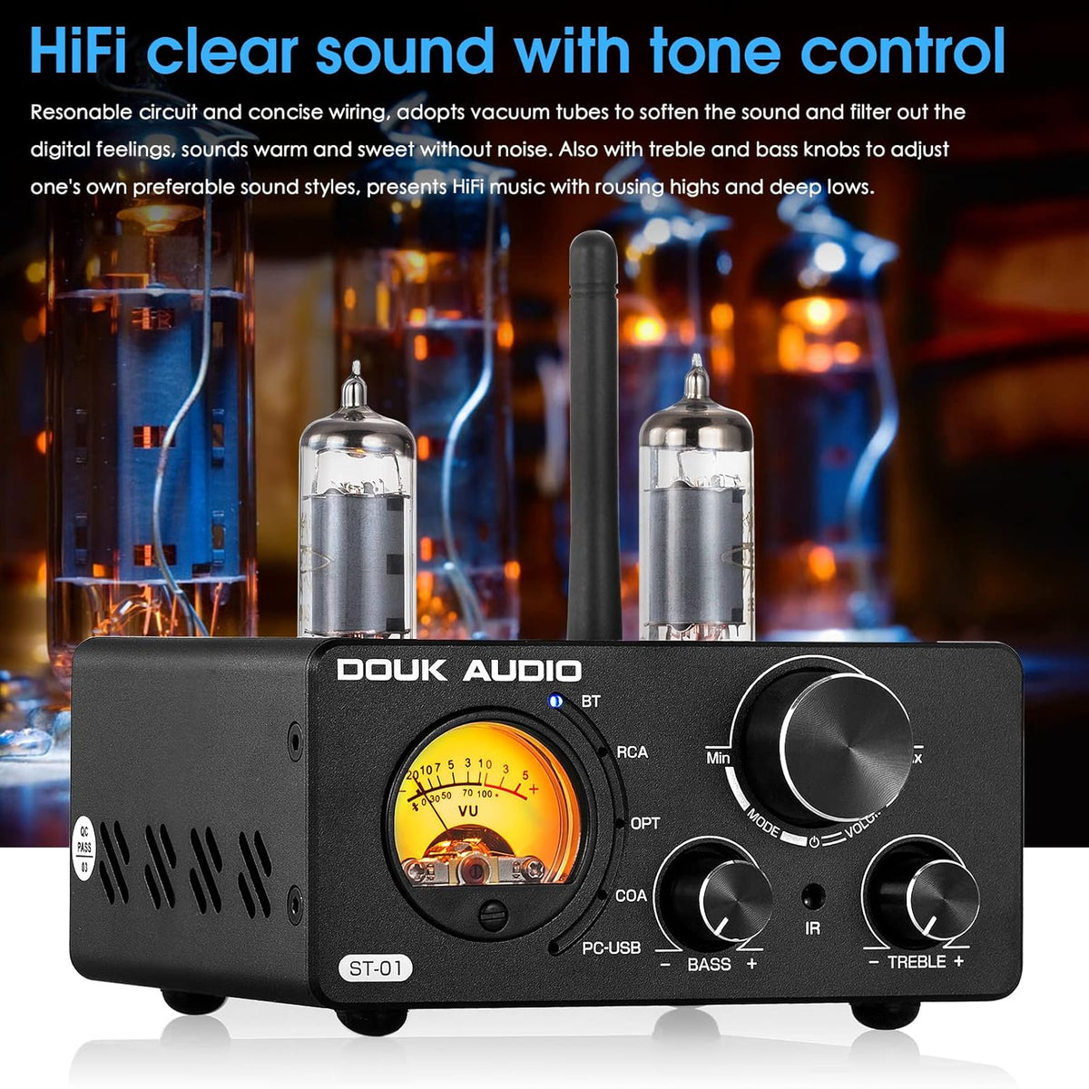 200W Bluetooth 5.0 Vacuum Tube Amplifier J543