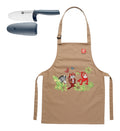 2pc Chef's Knife and Kids Apron Set in Blue I934