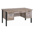 4-drawer Weathered Oak Office Desk Y5504