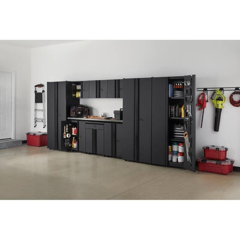 10-Piece Welded Steel Garage Storage System in Black J926