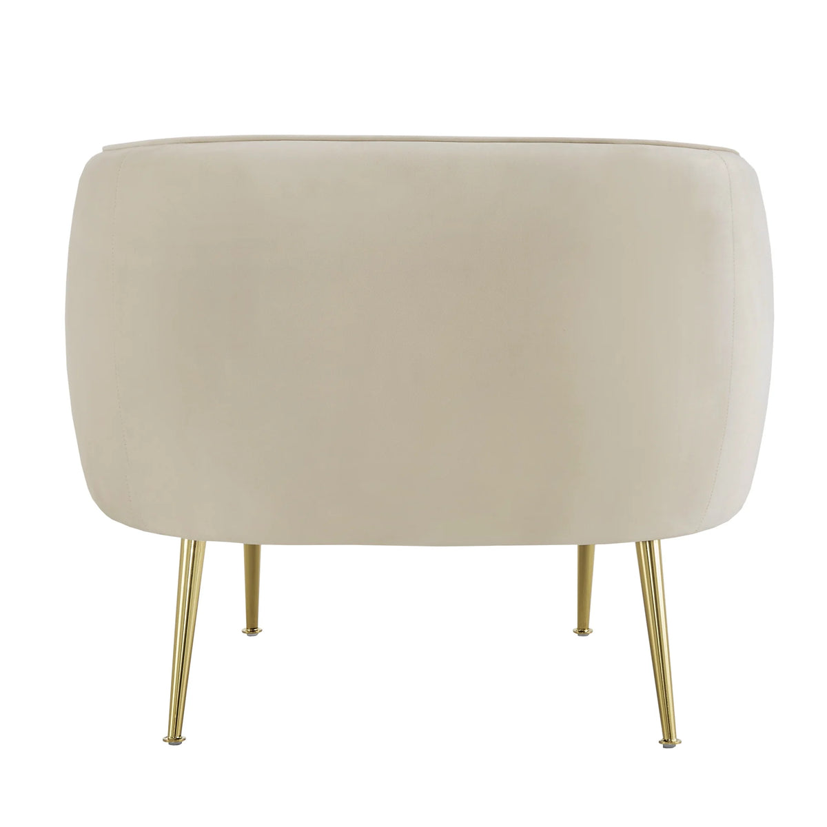 Beige Velvet Upholstered Accent Chair V623206