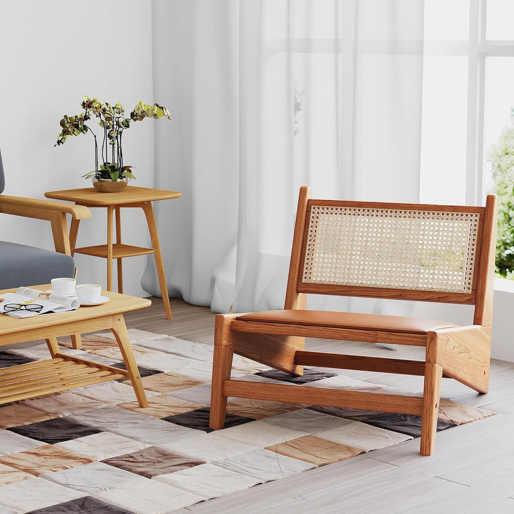 Beige Rattan Accent Chair Y59247