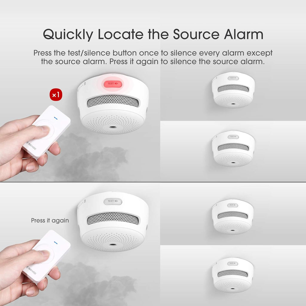 Remote Controller for Wireless Smoke & Carbon Monoxide Detector Alarms L966