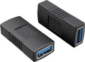 USB 3.0 Type A Female to Female Adapter, 2 Pack, Black H371