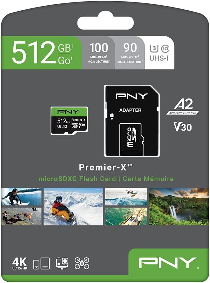 512GB Class 10 U3 V30 microSDXC Flash Memory Card H165581