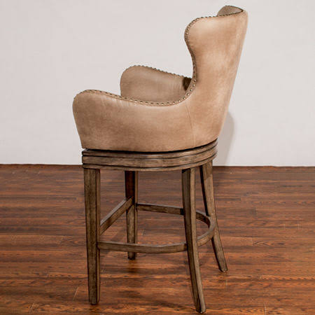 Rustic Gray Swivel Counter Stool Q710