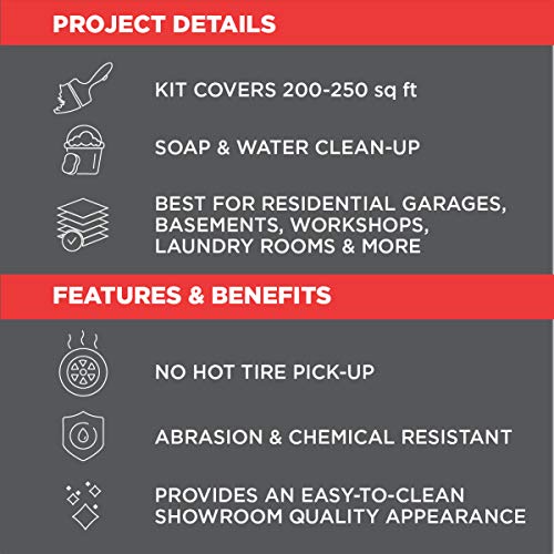 Gloss Gray Garage Floor Coating Kit V886043