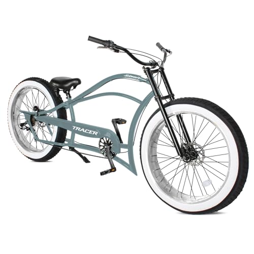 Stretch Beach Cruiser Bike with 7 Speed, Alloy Fat Rims and Fat Tires D87401