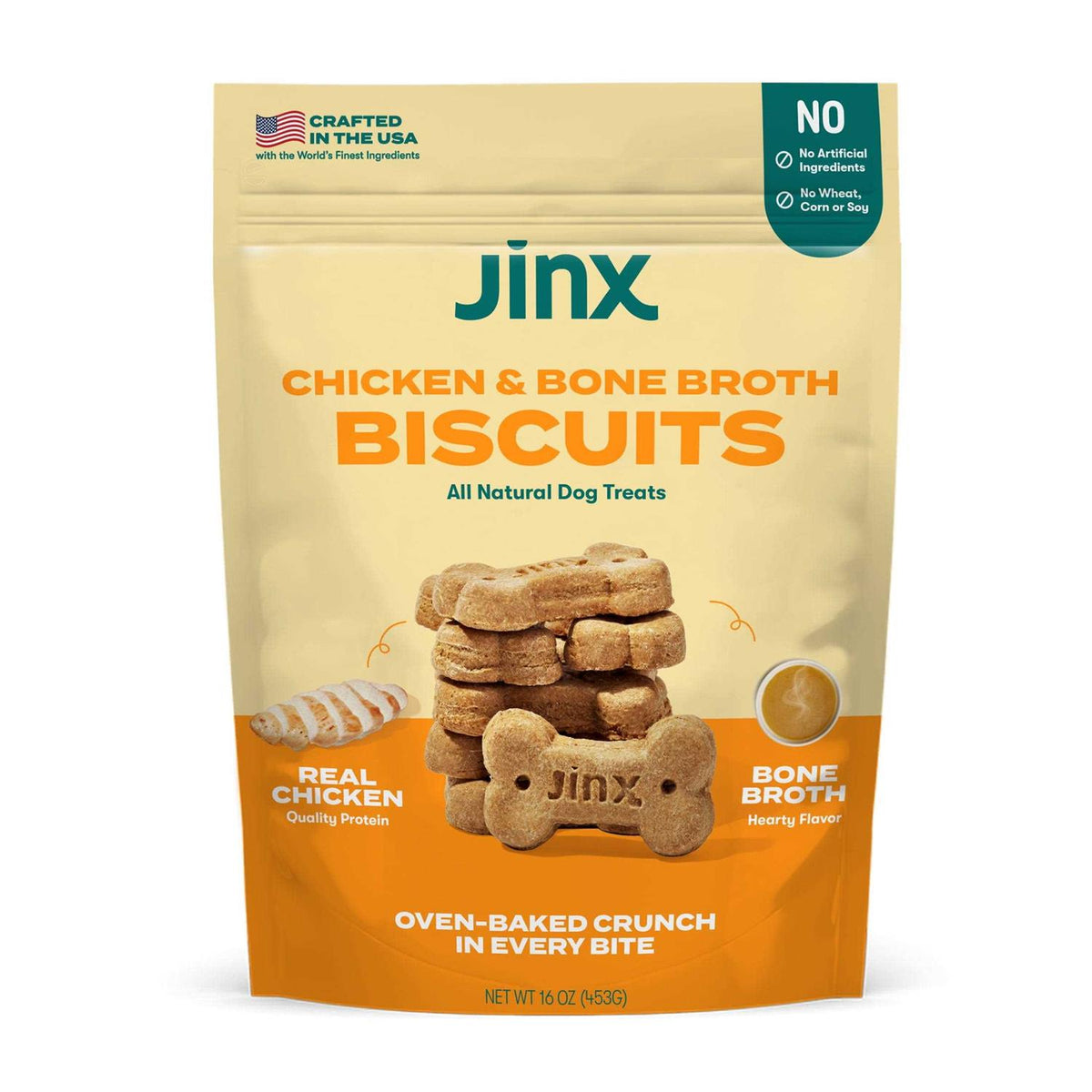 Chicken & Bone Broth Biscuits Crunchy Dog Treats U689
