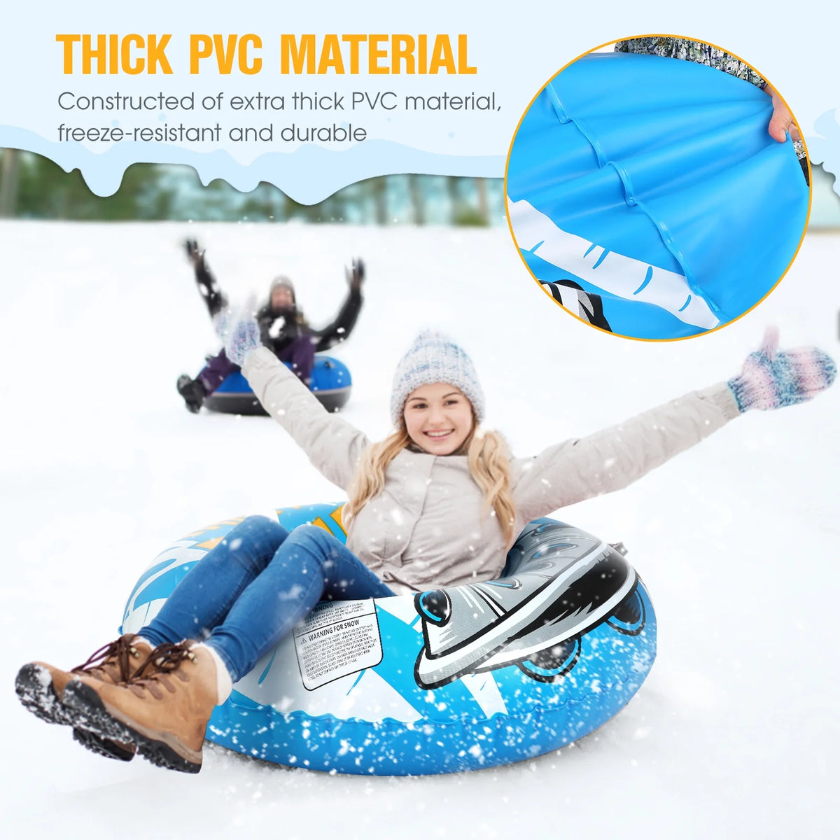 47 Inch Inflatable PVC Snow Tube Sled R161732