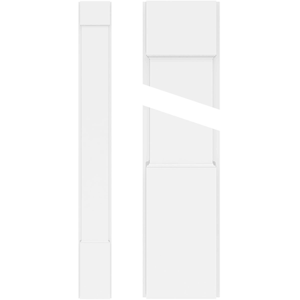 Plain PVC Pilaster with Standard Capital & Base (Pair) H353
