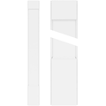 Plain PVC Pilaster with Standard Capital & Base (Pair) H353