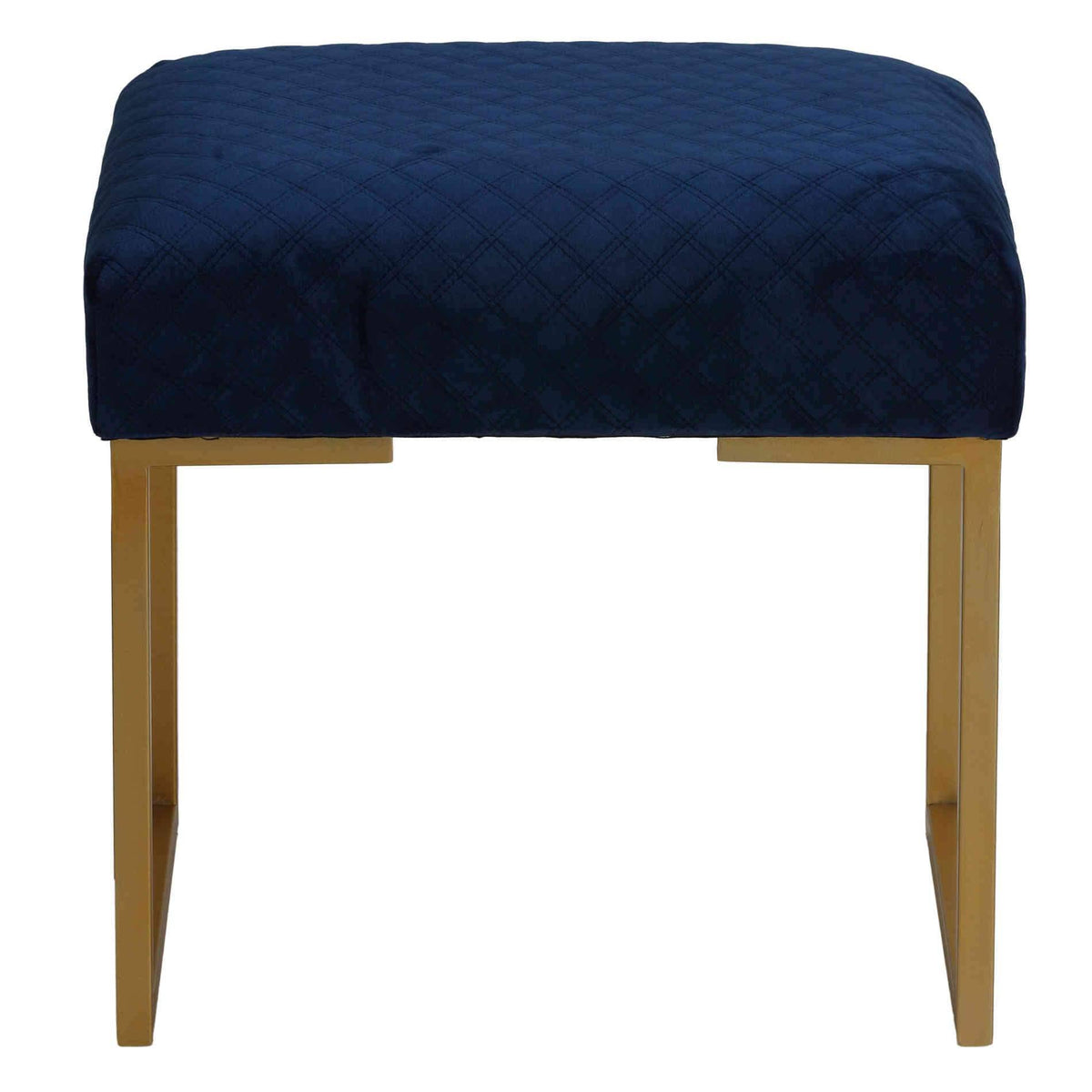 Blue Ottoman with Painted Gold Legs E82589