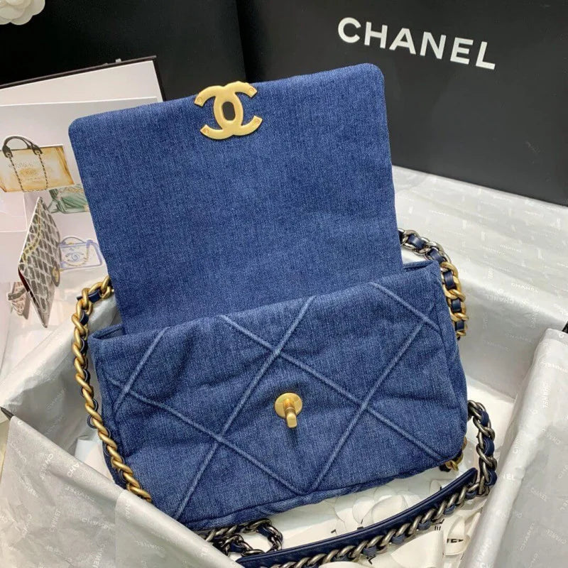 Denim Flap Bag L902