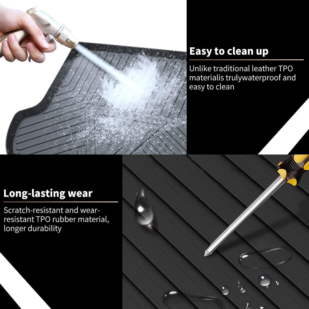Black Slush Cargo Mat Trunk Tray Pack of 2 H89599
