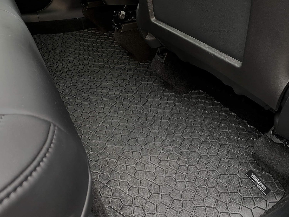 Black Rubber Floor Mat and Cargo Mat Set for Tesla Model Y U121508