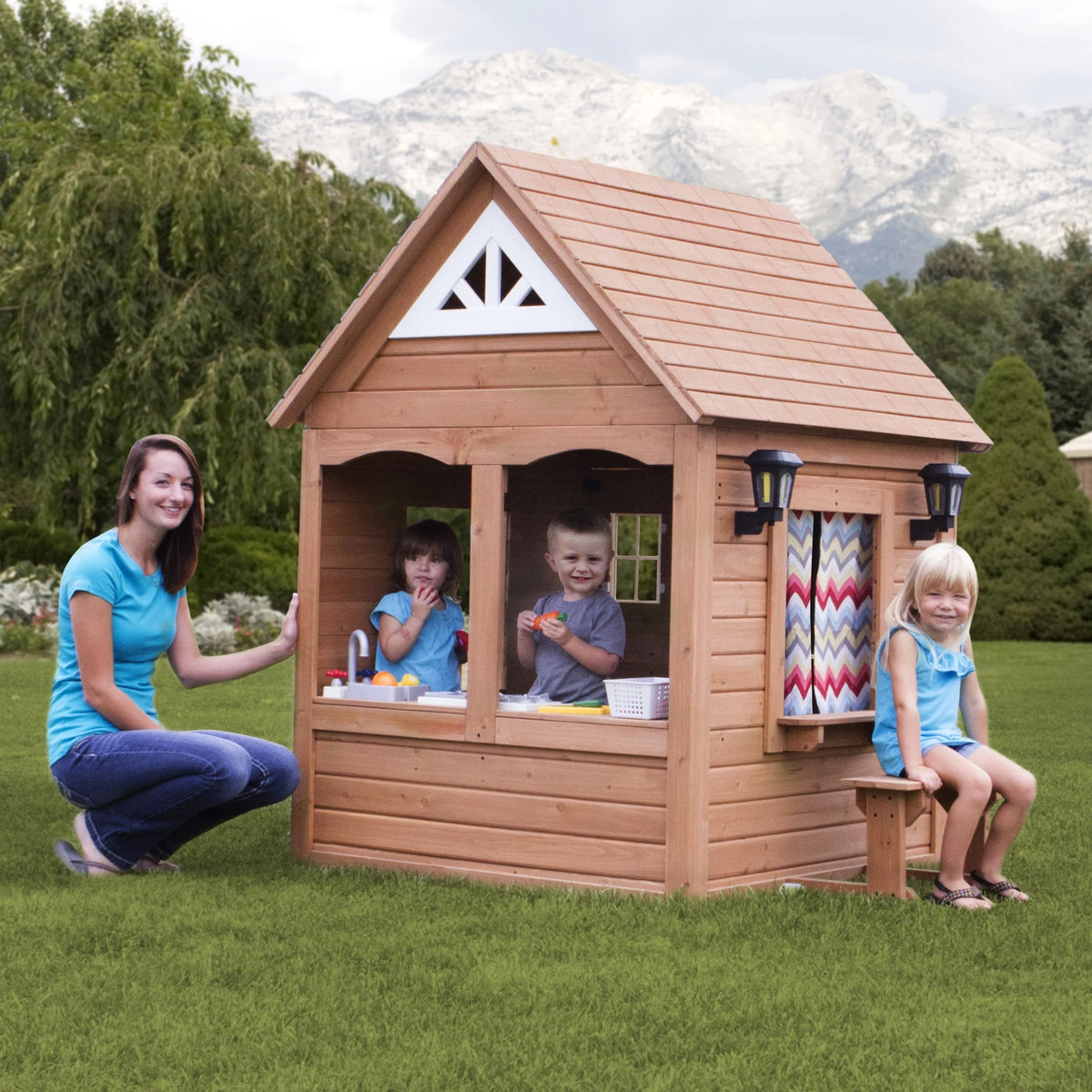 Wooden Cedar Playhouse W602