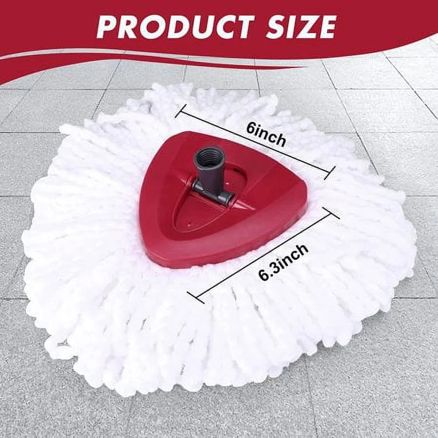 5Packs Spin Mop Refill Kit Replacement 3 Head Refills+1 Base+1 Handle Microfiber F983