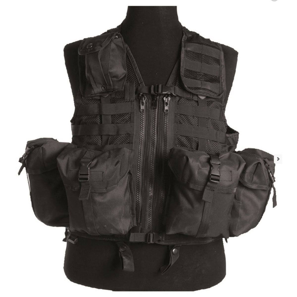 Black 8 Pouch Molle Tactical Vest R132514