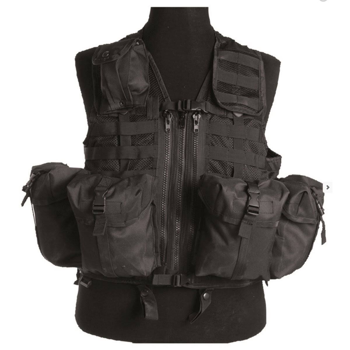Black 8 Pouch Molle Tactical Vest R132514