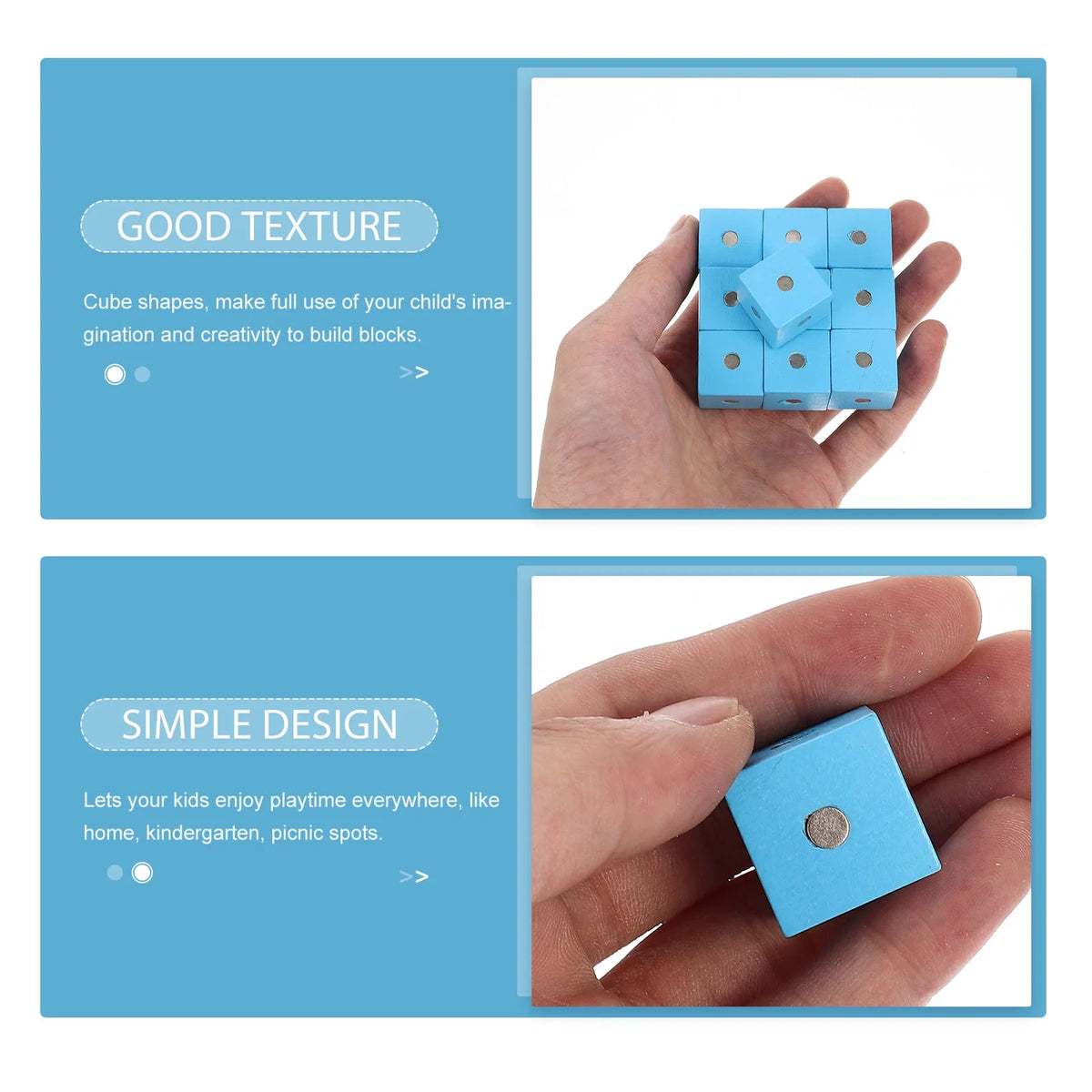 20 pcs Magnetic Wooden Blocks H43860