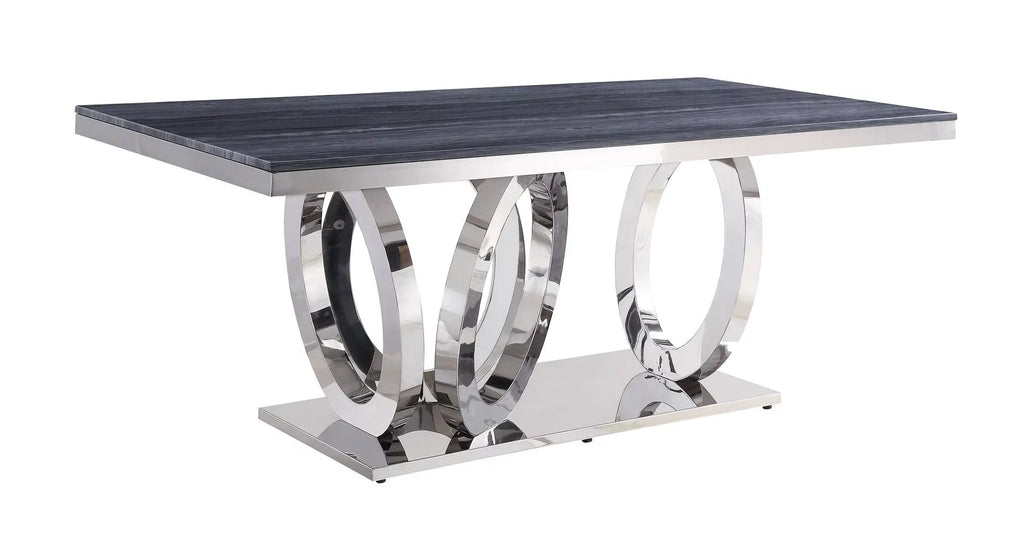 Modern Gray Mirrored Coffee Table End Table Accent Table E992205
