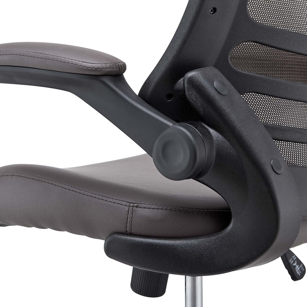 Brown Vinyl Drafting Chair Q469460