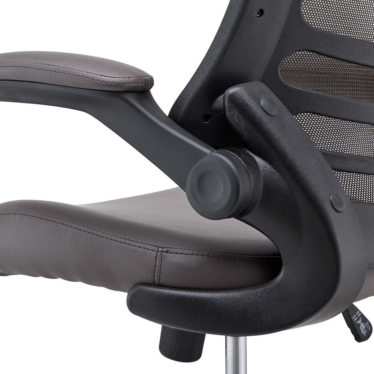 Brown Vinyl Drafting Chair Q469460