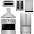 36 Gas Range, Range Hood, Refrigerator, Dishwasher, Microwave and Wine Cooler K48763