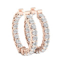 14K Rose Gold Hoop Earrings H8962