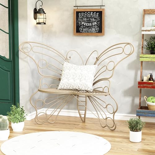 50 Inches Outdoor Bench with Iron Metal Frame K508