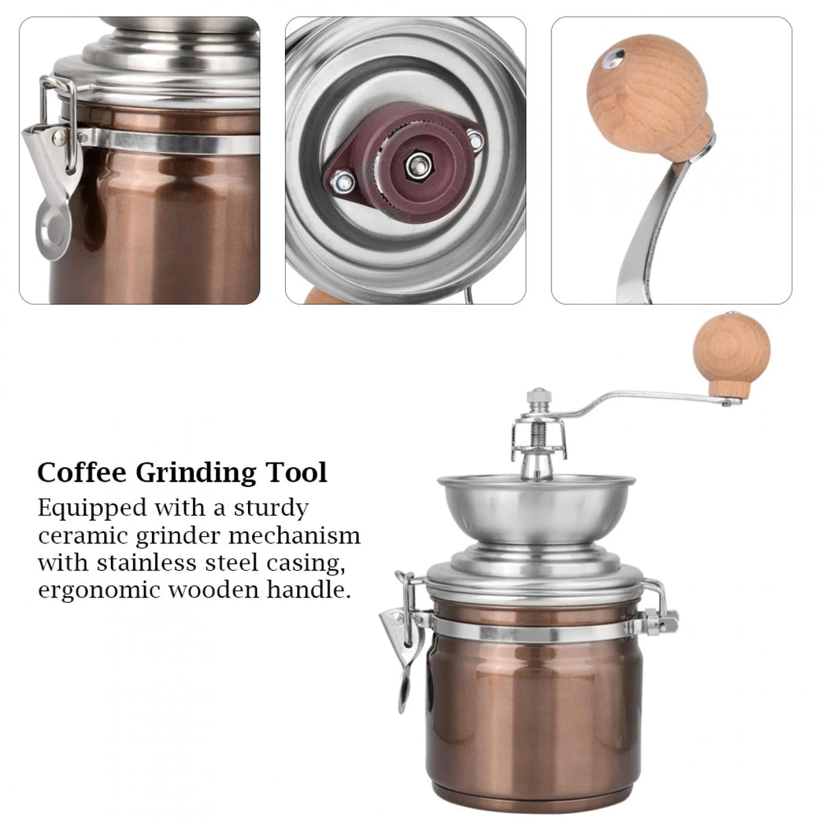 Stainless Steel Manual Coffee Grinder J958009