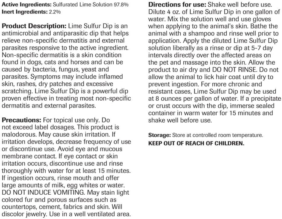 16oz Lime Sulfur Dip Concentrated Solution N82575
