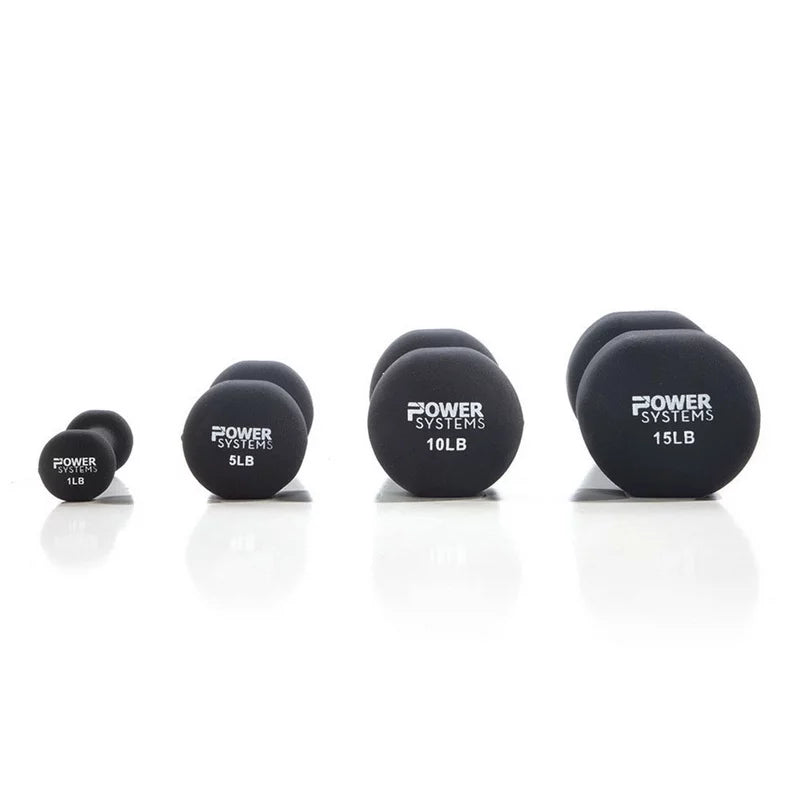 Neoprene Coated Dumbbell, Black, Pair, 8 lb M168