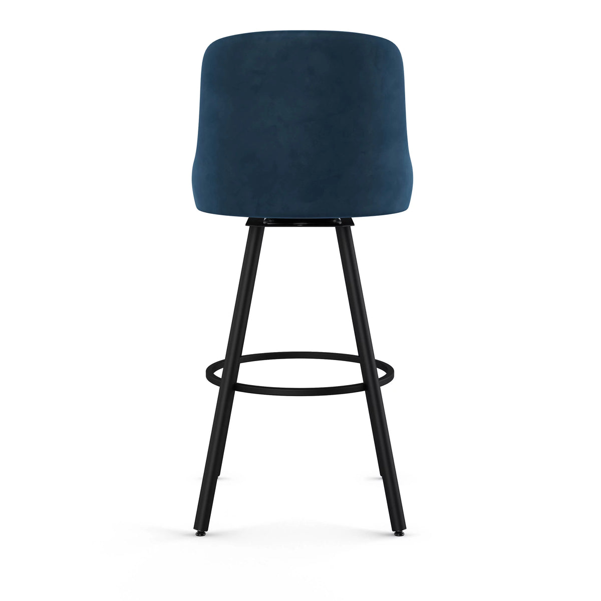 Dark Blue Velvet Swivel Counter Stool G107