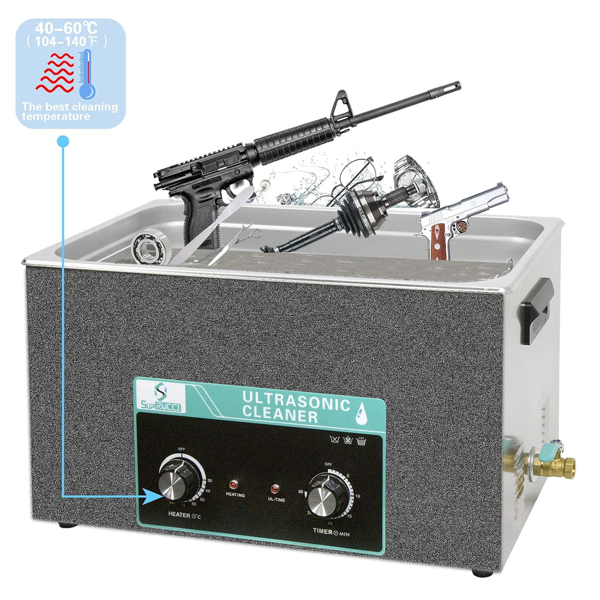 Ultrasonic Cleaner with Heated Basket Y567