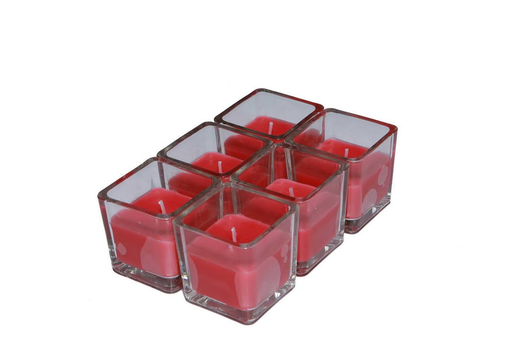 Square Glass Votive Candle U9954