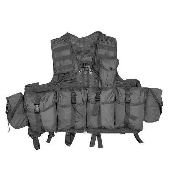Black 8 Pouch Molle Tactical Vest R132514