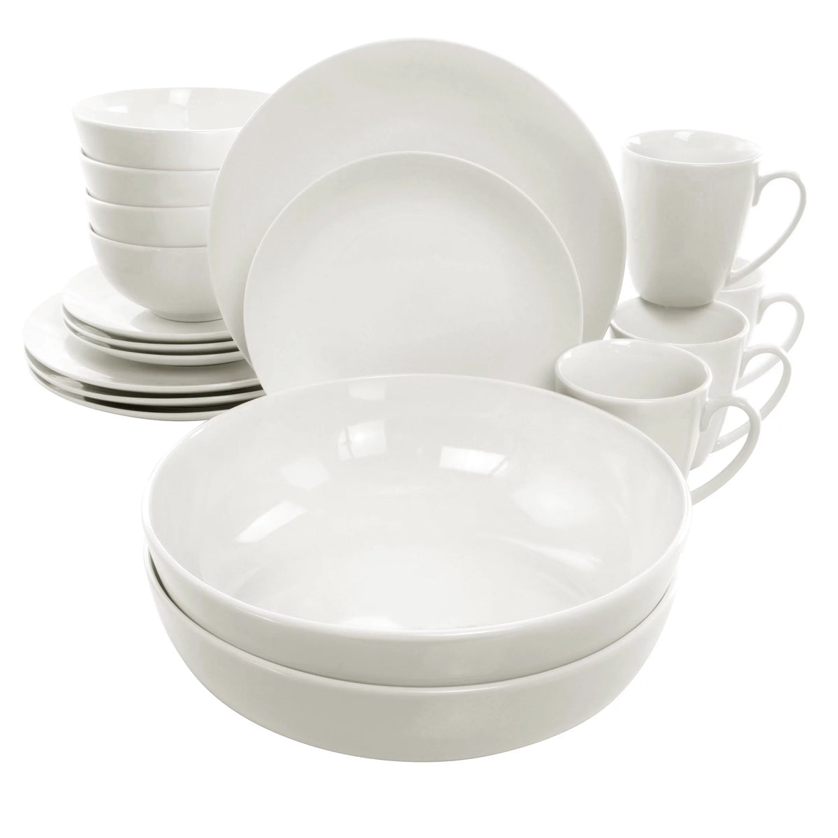32 Piece White Porcelain Dinnerware Set E50357