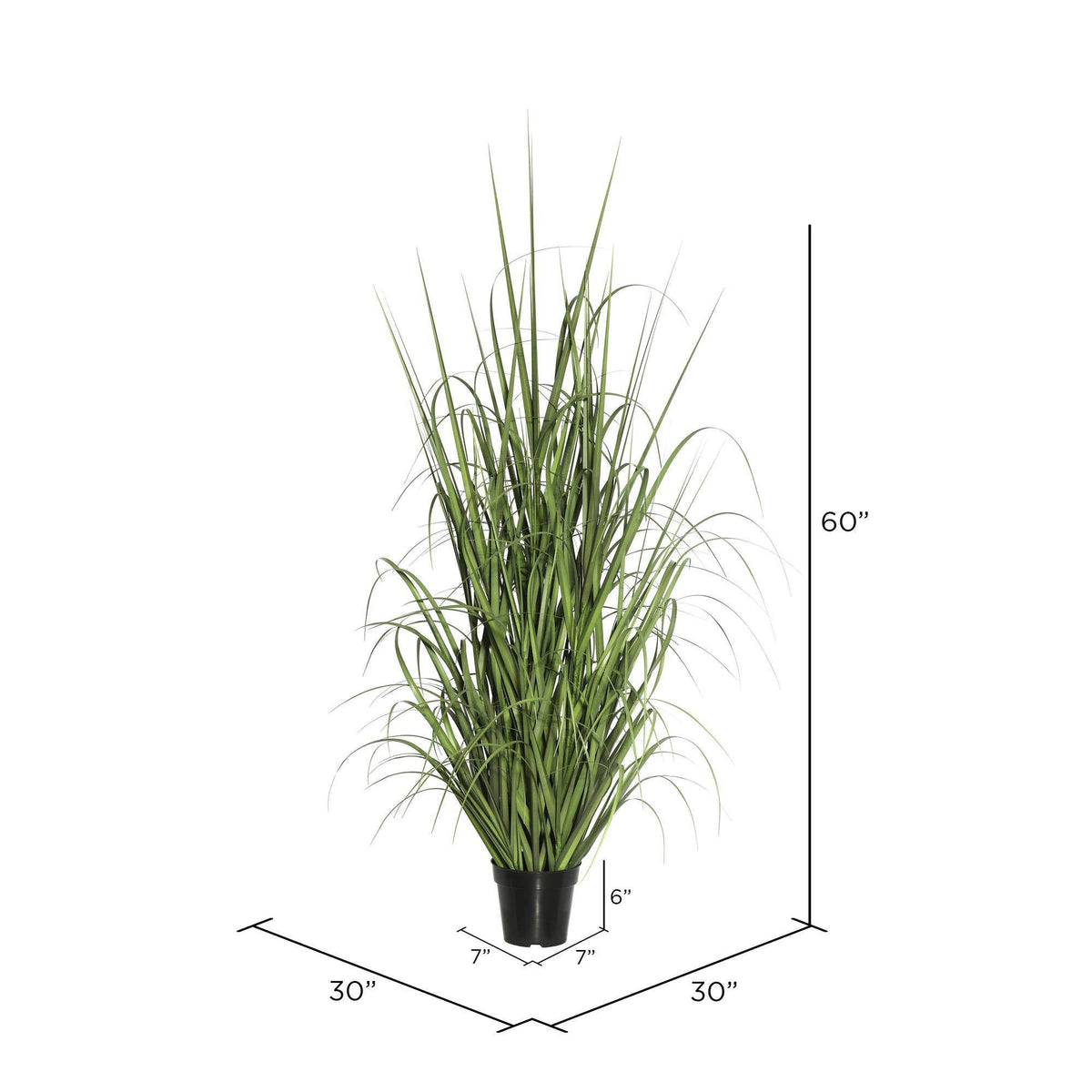Artificial Ryegrass in Pot 60x22 Green A15518