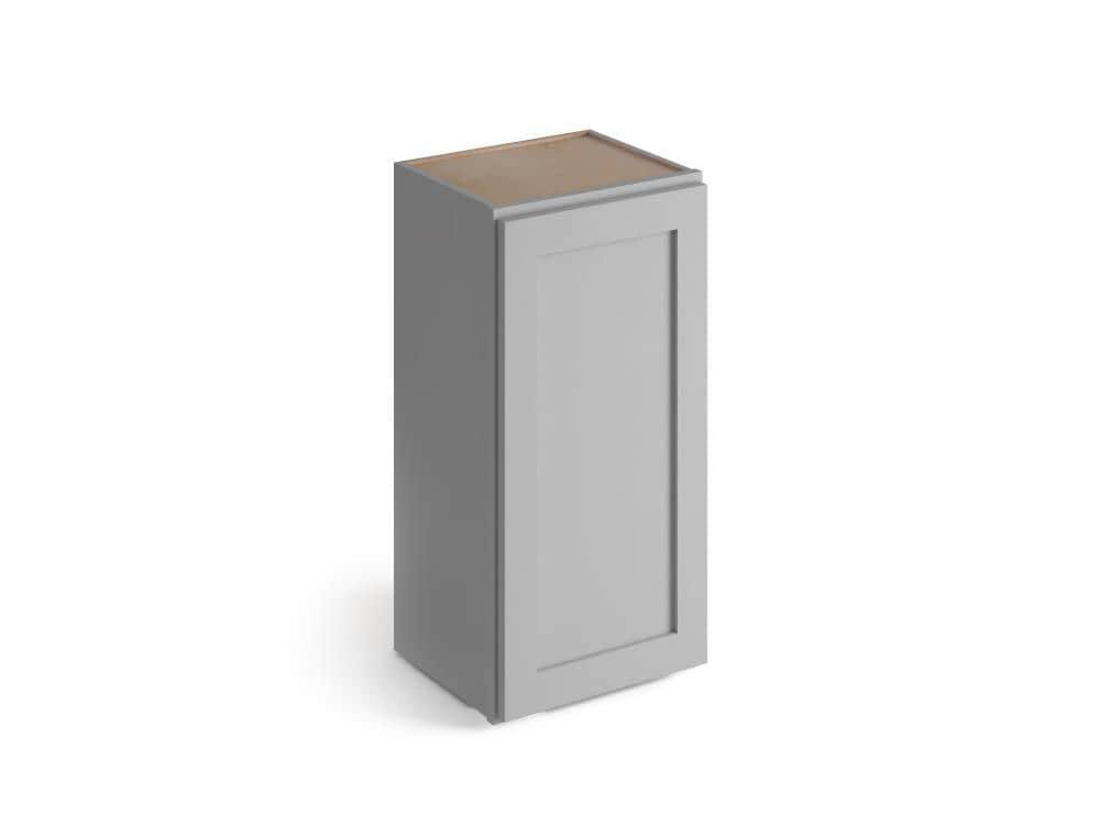 21-in W x 36-in H x 12-in D Gray Birch Door Wall Stock Cabinet O9772
