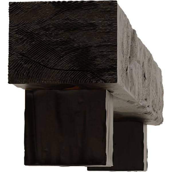 Riverwood Faux Wood Fireplace Mantel Kit with Alamo Corbels, Premium Walnut J172