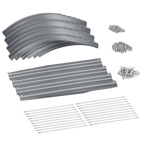 8ft Galvanized Raised Garden Bed Kit, Silver, 108 Gallon Capacity U57874