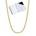 14k Yellow Gold Plated Twisted Rope Chain Necklace, 22 inches C830169