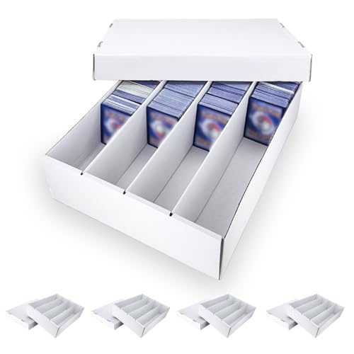 5 Pack 3200 Count White Cardboard Storage Box with Divider T99880