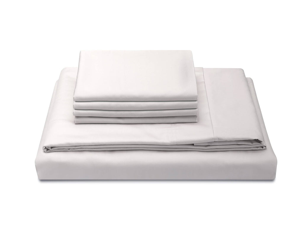California King 6pc 300 Thread Count Percale Sheet Set Ivory V311